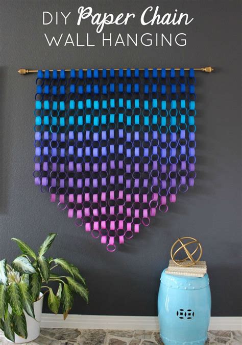 Ombre Paper Chain Wall Hanging - Design Improvised