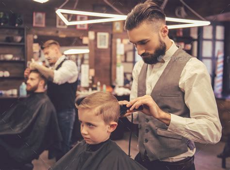 Kid at the barber shop Stock Photo by GeorgeRudy | PhotoDune