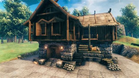 storage house Valheim Build | Viking house, Storage house, Ark survival ...