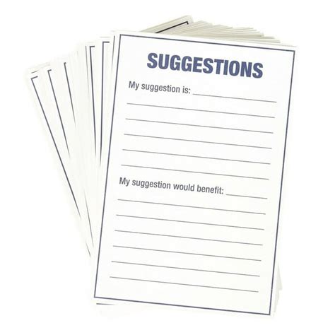 100 Count Refill Suggestion Box Cards for Suggestion Boxes ...