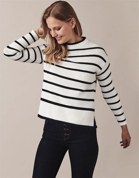 Women's Tipped Stripe Jumper from Crew Clothing Company