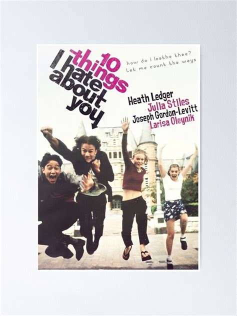 "10 Things Hate You 1999" Poster for Sale by lemonconcert | Redbubble