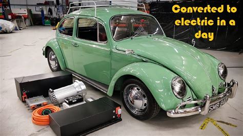 VW Beetle converted to electric in a day - YouTube