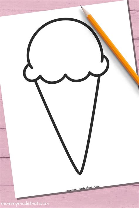 Fun Ice Cream Cone Templates for Crafts & Coloring