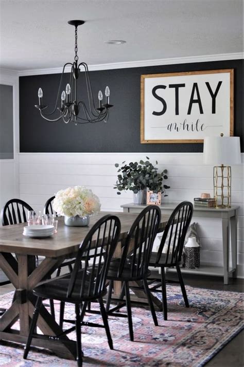 black and white farmhouse dining room - elprevaricadorpopular