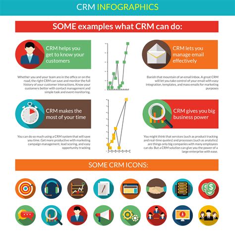 Crm Infographics Set 469473 Vector Art at Vecteezy