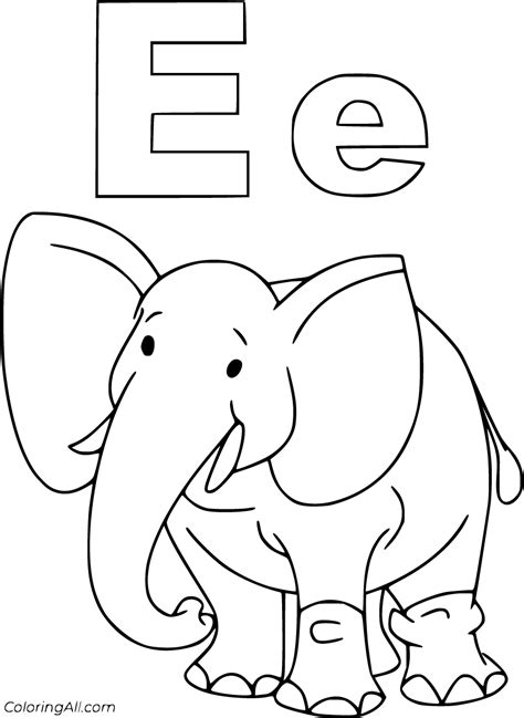 42 free printable Letter E coloring pages in vector format, easy to ...