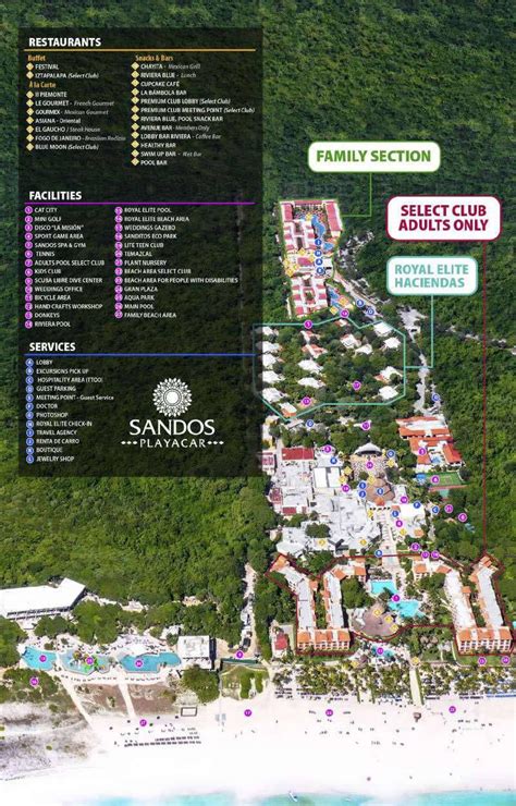 Sandos Playacar Map Of Grounds - 2021 Timeshare Promotions | Vacation ...