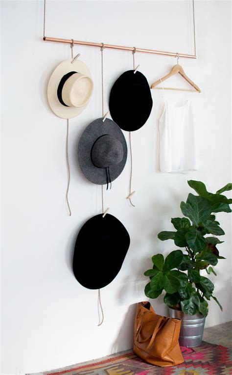 DIY Hanging Copper Hat Rack | Collective Gen