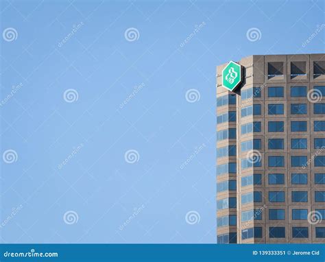 Desjardins Bank Logo On Their Main Office For Montreal, Quebec, In The ...