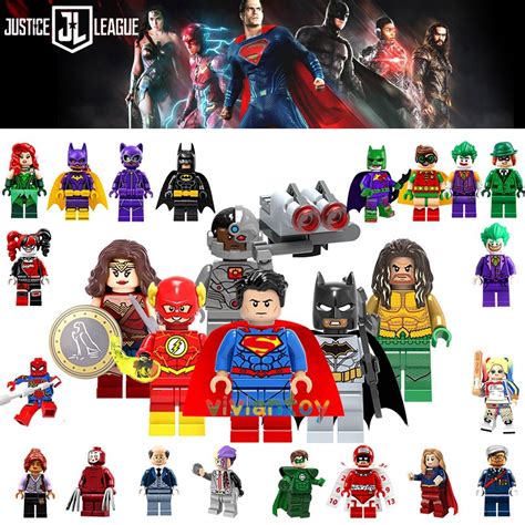 Lego Justice League Minifigures Superman Batman Wonder Woman Aquaman ...