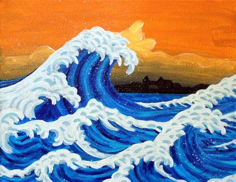 Making Waves | Wave painting, Painting, Beginner painting