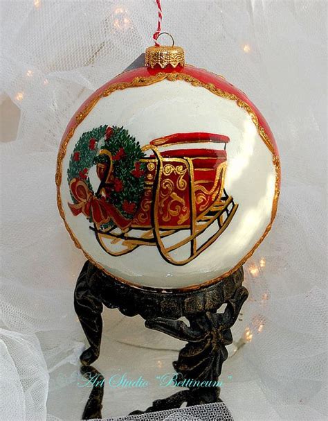 SANTA'S SLEIGH Christmas ornament by Bettineum on Etsy, $35.00 ...