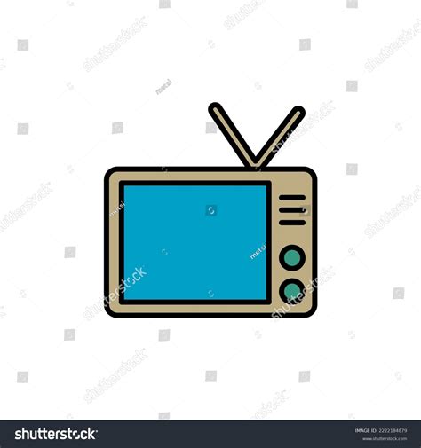 Television Icon Flat Style Design Television Stock Vector (Royalty Free ...