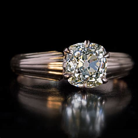 Antique 1.38 Ct Old Mine Cut Diamond Engagement Ring Ref: 128432 ...