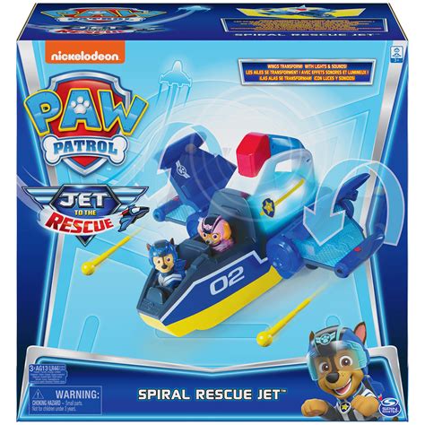 Paw Patrol Jet to The Rescue Deluxe Transforming Spiral Rescue Jet with ...