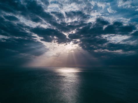 Beach Clouds Landscape Light Evening Sun Rays Wallpaper,HD Nature ...