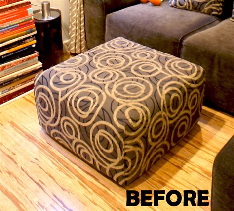 Many little things make me happy: Custom ottoman slipcover