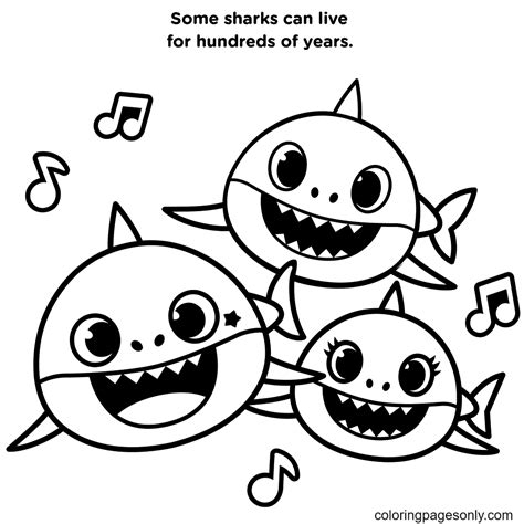 63 Baby Shark Coloring Pages - ColoringPagesOnly.com