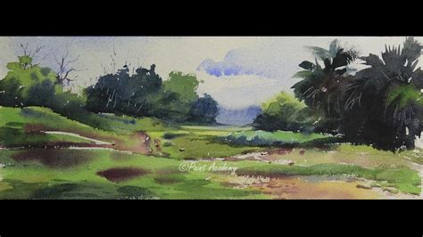 Watercolor Landscape Painting Tutorial Step By Step : Painting ...