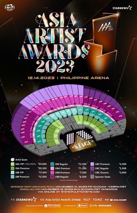 2023 Asia Artist Awards: Seat plan, ticket prices | ABS-CBN News