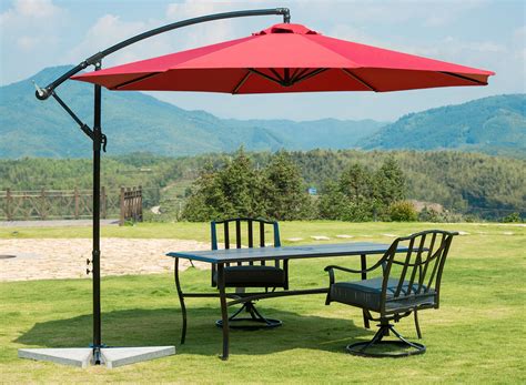 SUNNYARD 10 Ft Cantilever Patio Umbrella Outdoor Offset Hanging ...