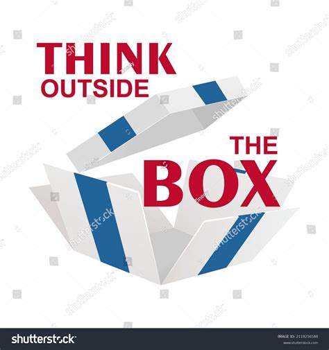 Think Outside Box Vector Poster Stock Vector (Royalty Free) 2119256588 ...