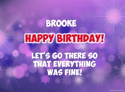 Happy Birthday cards for Brooke.