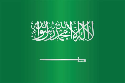 Saudi Arabia flag symbol flat vector with gradient color 2735163 Vector ...