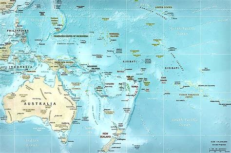 Printable Oceania Map Labeled - Goimages I