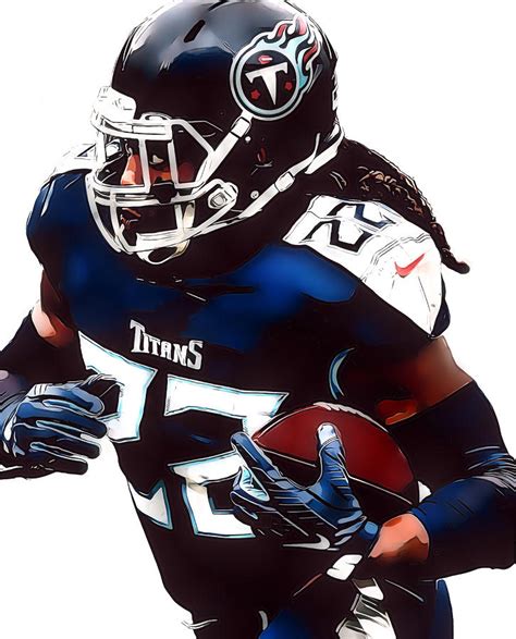 Derrick Henry Tennessee Titans Watercolor Strokes Pixel Art 300 Mixed ...