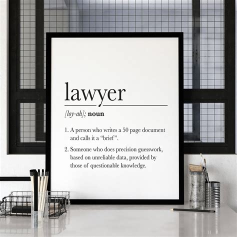 Funny Lawyer Definition Print Printable, Lawyer Gift, Lawyer Quote ...