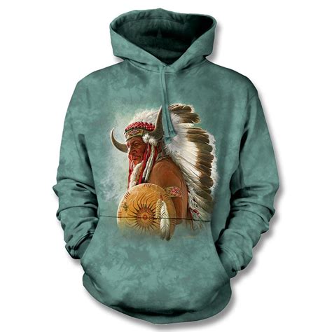 Native American Portrait Hoodie - Southwest Indian Foundation - 10690