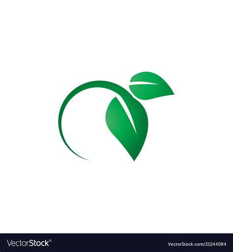 Green leaf logo icon design template Royalty Free Vector