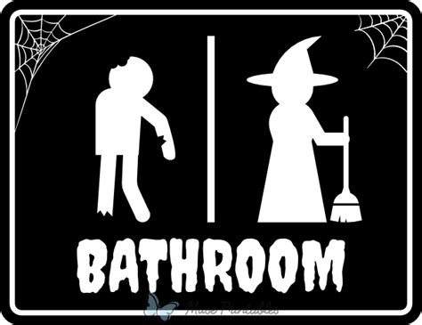 Printable Halloween Bathroom Sign