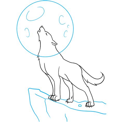 How to Draw a Wolf Howling - Really Easy Drawing Tutorial