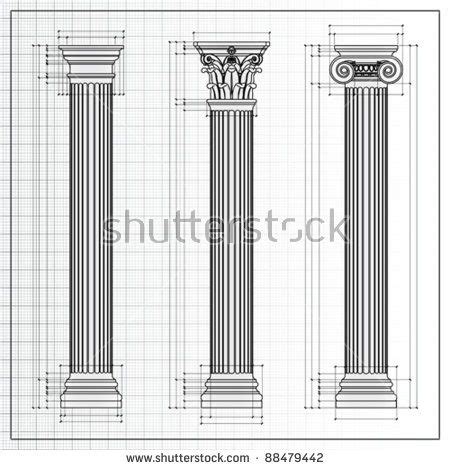 Stock vektor „Dórský, iontový a korintský klasický řecký“ (bez ...