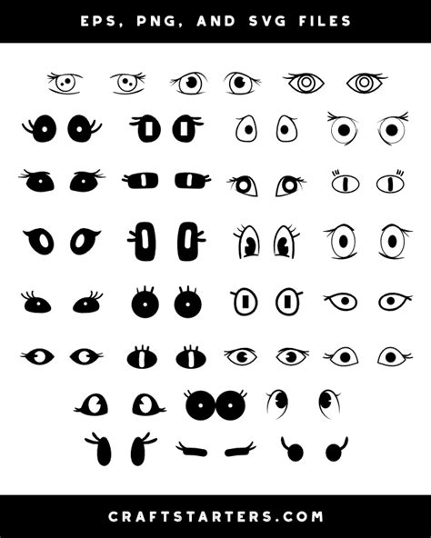 Female Cartoon Eyes Silhouette Clip Art