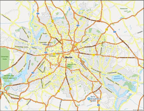 Map of Berlin, Germany - GIS Geography