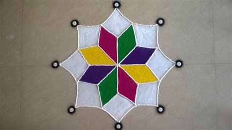 Diwali Special - Freehand Rangoli Design - YouTube