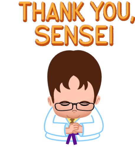 The Office Dwight Schrute Thank You Sensei Sticker – The Office Dwight ...