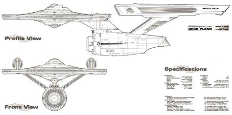 Star Trek Enterprise D Schematics