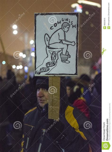 Anti Corruption Protests in Bucharest Editorial Image - Image of ...