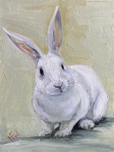 Daily Paintworks - Original Fine Art © H.F. Wallen | Bunny rabbit art ...