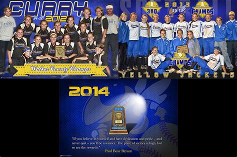 Custom Team Championship Banner - Curry Yellowjackets - Frenzy Designs