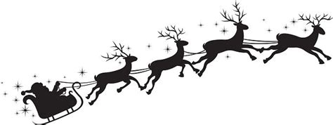 Santa's Sleigh Vector Art Illustration