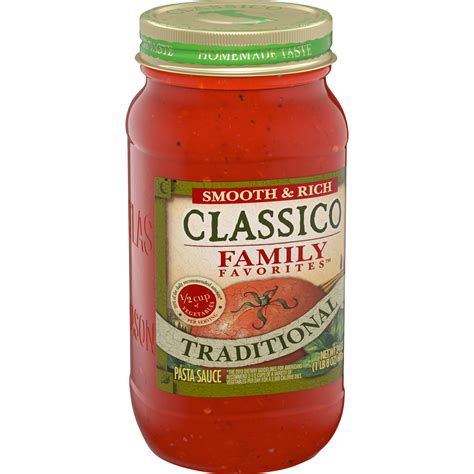 Classico Family Favorites Traditional Smooth & Rich Pasta Sauce 24 oz ...