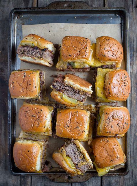 Cheeseburger Slider Recipe (Smoked) - w/ Caramelized Onions - Vindulge