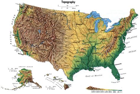 USA Toporaphical map detailed large scale free topo United States