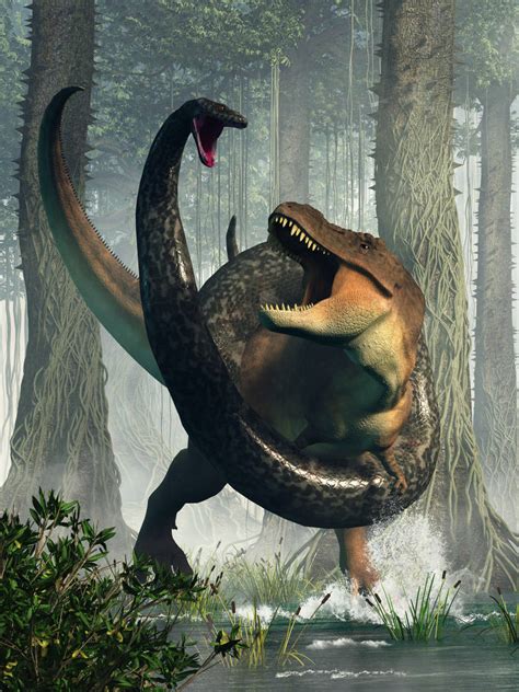 T-Rex vs Titanoboa by deskridge on DeviantArt